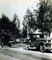 Old photo of towing car