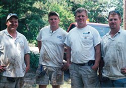 Picture of a men wearing a dirty white shirt